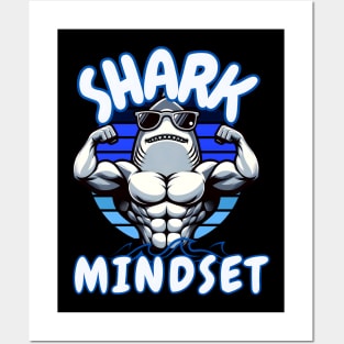 Shark Flexing Posters and Art